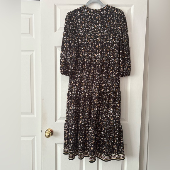 NWT Max Studio Black Floral Mid sleeve Dress - Picture 5 of 5